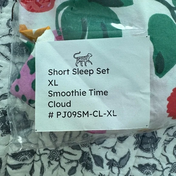 Printfresh Organic Cotton Short Sleep Set - Colorful Fruit Smoothie - Picture 12 of 13